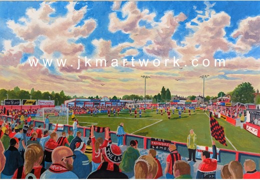 The Lamb Ground Stadium Fine Art Print - Tamworth FC